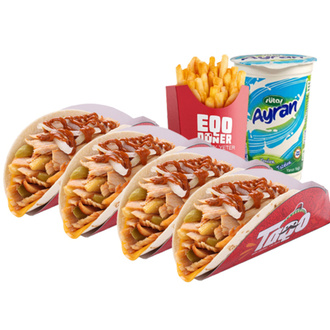 4'Lü Eqo Taco (Tavuk Dönerden) Menü görseli