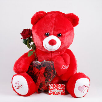 Kalp Çikolatalı Büyük Ayıcık görseli