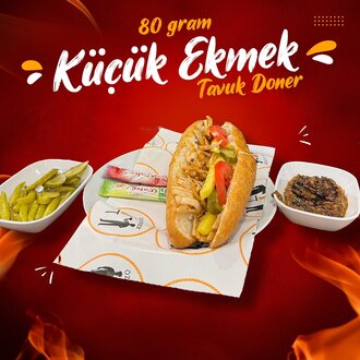 Yarım Ekmek Arası Tavuk Döner (80 Gr.) görseli