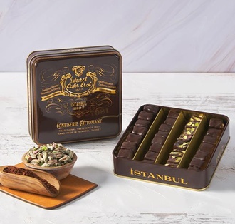 Çikolata Kaplı Fıstıklı Çifte Kavrulmuş Lokum Retro (300 Gr.) görseli