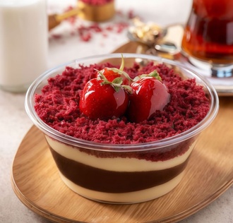 Çilek Kırmızısı Pasta görseli