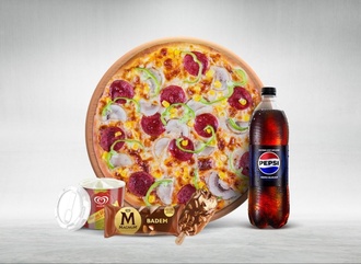 Algida Menüsü (Büyük Boy Pizza & 2'Li Dondurma) görseli
