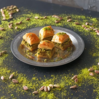 Fıstıklı Baklava (12 Dilim) (500 Gr.) görseli