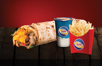 Dois Mega Cheddar Ekonomik Menü (110 G) görseli