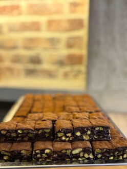 Baklava Serisi Toz Kahveli Fıstıklı Lokum(250gr) görseli