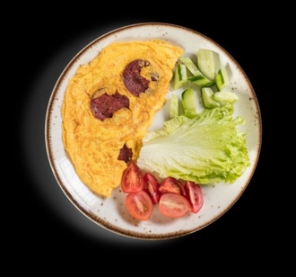Sucuklu Kaşarlı Omlet görseli