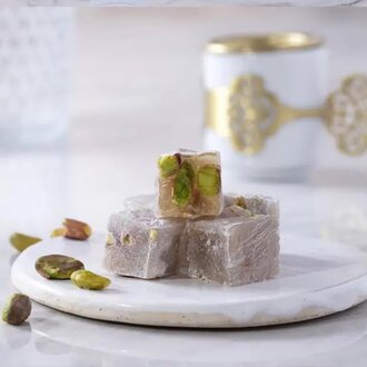 Çifte Kavrulmuş Antep Fıstıklı Lokum (400 Gr) görseli