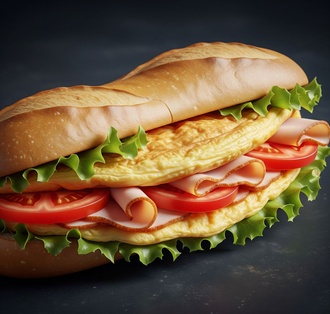 Omletli Madame Sandviç görseli