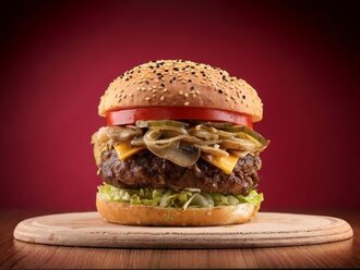 Garlic Mushroom Cheeseburger görseli