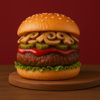 Vegan Garlic Burger görseli