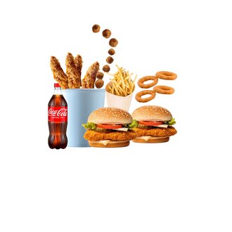 Hamburger Kova (2 Kişilik)+2 Adet Coca Cola 250Ml görseli