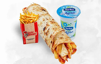 Soslu Tavuk Döner Dürüm & Ayran Menü görseli