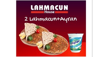 2 Lahmacun+ayran görseli