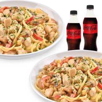 2'Li Mantar Soslu Tavuklu Makarnam Coca - Cola Özel Menü görseli