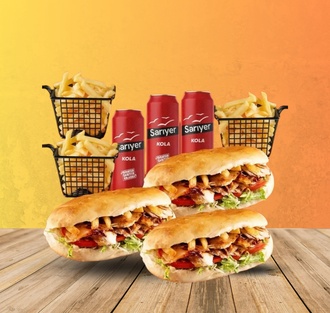 3'Lü Tombik Döner Menü görseli