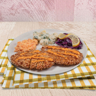 Cheddar Soslu Schnitzel görseli