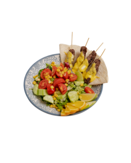 Cheddarlı Köfte Şiş Salata görseli