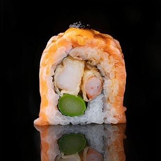 552. Special 3 - Cooked Salmon, Ebi Tempura, Asparagus, Masago Roll (8 Parça) görseli