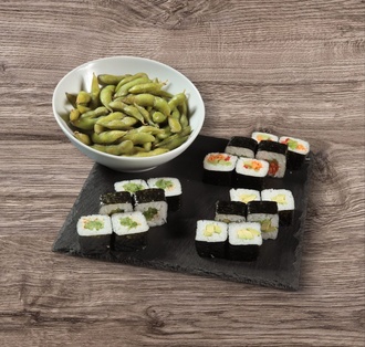 Vegan Maki Set (18 Pcs.) & Edamame görseli