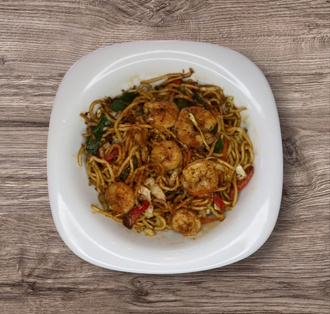 Kajun Baharatlı Karidesli Erişte görseli