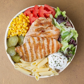 Izgara Tavuk Makarna Bowl görseli