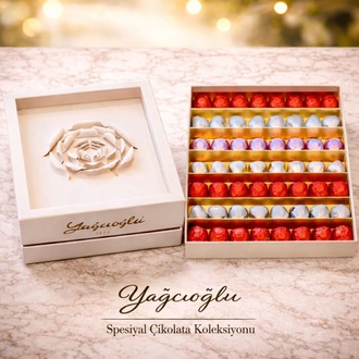 Gül Motifli Büyük Yaldızlı Kutu görseli