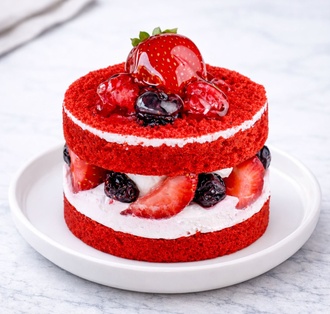 Kırmızı Kek Pasta görseli