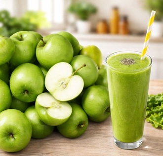 Taze Sıkma Yeşil Elma Suyu görseli