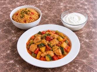 Sebzeli Tavuk + Bulgur Pilavı + Yoğurt görseli