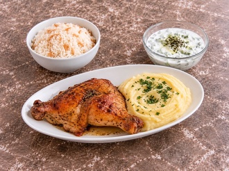 Tavuk But + Püre + Pirinç Pilavı + Cacık görseli