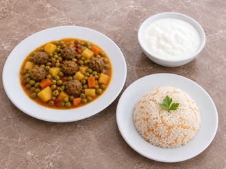 Sebzeli Köfte + Pirinç Pilavı + Yoğurt görseli