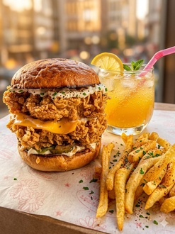 Double Chicken Burger Menü görseli