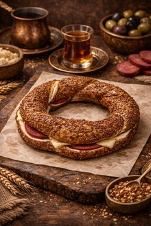 Sucuklu Kaşarlı Çıtır Simit görseli