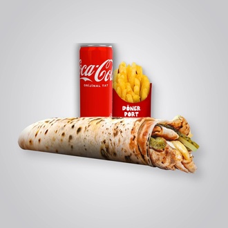 Medium (75 Gr) Tavuk Döner Dürüm Menü Coca Cola görseli