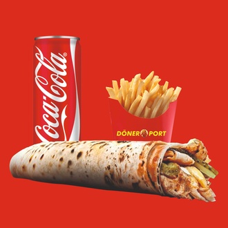 Xlarge (125 Gr) Tavuk Döner Dürüm Menü Coca Cola görseli