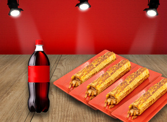 4'Lü Medium Tavuk Döner Dürüm Menü görseli