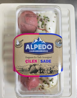 Alpedo Çilek-sade Dondurma 500Gr görseli