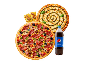 2 Büyük Boy Pizza + İçecek (1 L.) görseli