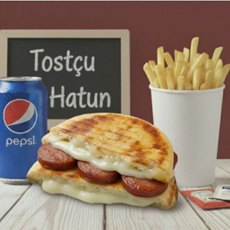 Sosisli Kaşarlı Bazlama Tost Menü görseli