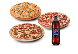 3'Lü Pizza (Büyük Boy) Menü görseli