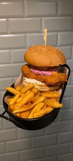 Mor Beyaz Burger görseli