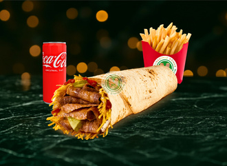 Et Döner Menü – 100 Gr Dürüm + Patates + İçecek görseli