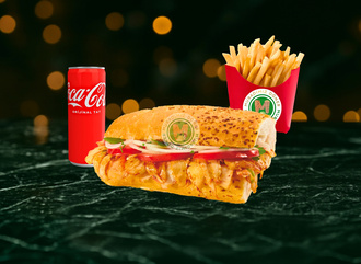 Tavuk Döner Menü – 100 Gr Yarım Ekmek + Patates + İçecek görseli