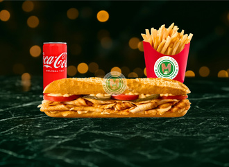 Tavuk Döner Menü – 100 Gr Tam Ekmek + Patates + İçecek görseli