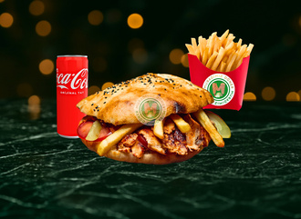Tavuk Döner Menü – 100 Gr Tombik Ekmek + Patates + İçecek görseli