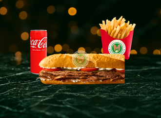 Et Döner Menü – 100 Gr Üç Çeyrek Ekmek + Patates + İçecek görseli