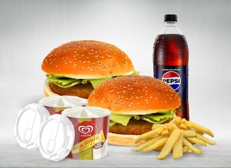 Algida Menüsü (2'Li Jr. Chicken Burger) görseli
