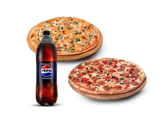 2'Li Büyük Boy Pizza Menü (4 - 5 Kişilik) görseli