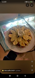 Lotuslu Muzlu Bubble Waffle görseli