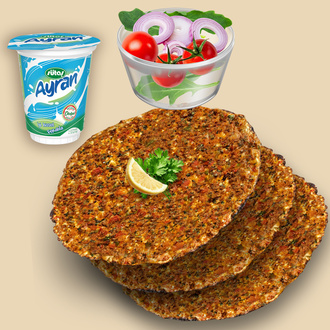 3'Lü Lahmacun & Ayran & Garnitür görseli